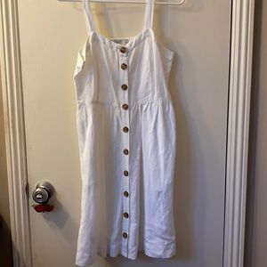 White Button down dress
